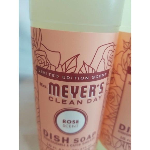 Mrs. Meyer's Rose Scent Limited Edition Liquid Dish Soap 16 oz. Pack of 6 - Picture 4 of 6